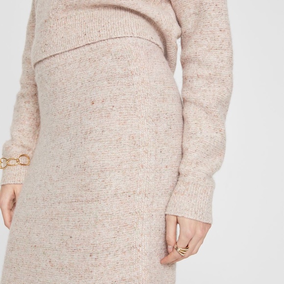 Tweed Slit Skirt - New With Tags - NEVER WORN - Pink Mix - Picture 3 of 4